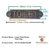 Large Toilet Brass Door Sign 